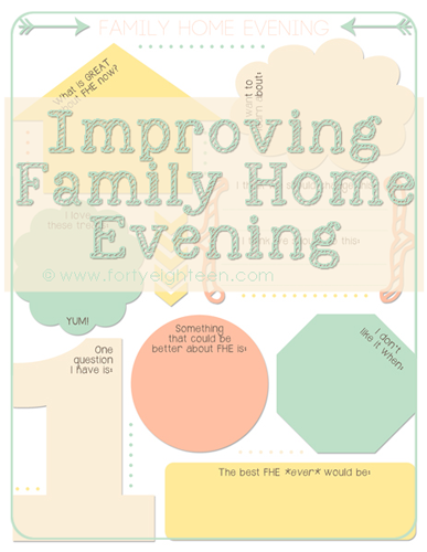 Improve your Family Home Evenings with this free printable from Forty Eighteen