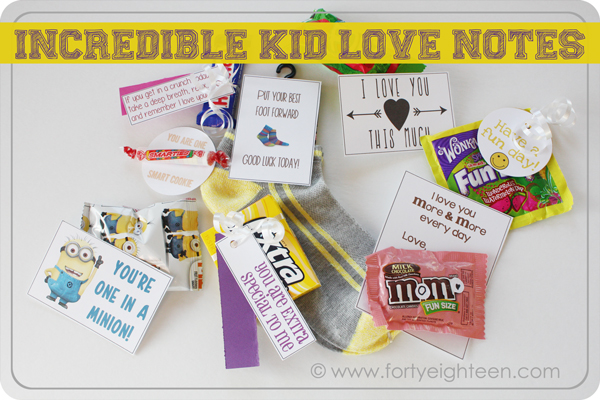 What a fun and simple way to make my kids' day! Love these free #printable notes.