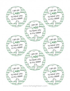 These cute notes are perfect for St. Patty's Day treats for friends, teachers, kids, and anyone else!