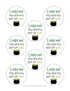 These cute notes are perfect for St. Patty's Day treats for friends, teachers, kids, and anyone else!