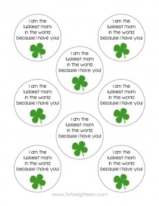 These cute notes are perfect for St. Patty's Day treats for friends, teachers, kids, and anyone else!