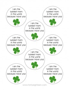 These cute notes are perfect for St. Patty's Day treats for friends, teachers, kids, and anyone else!