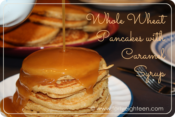 whole-wheat-pancakes-with-caramel-syrup