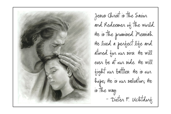 "Jesus Christ will ever be at our side. He will fight our battles. He is our hope." I love this quote from the August visiting teaching message.