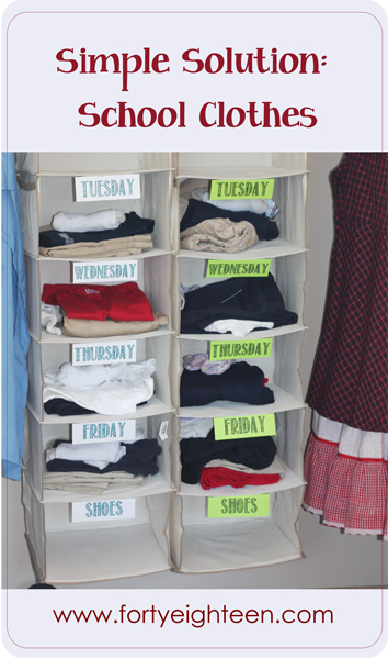 Kids school clothes organizer deals